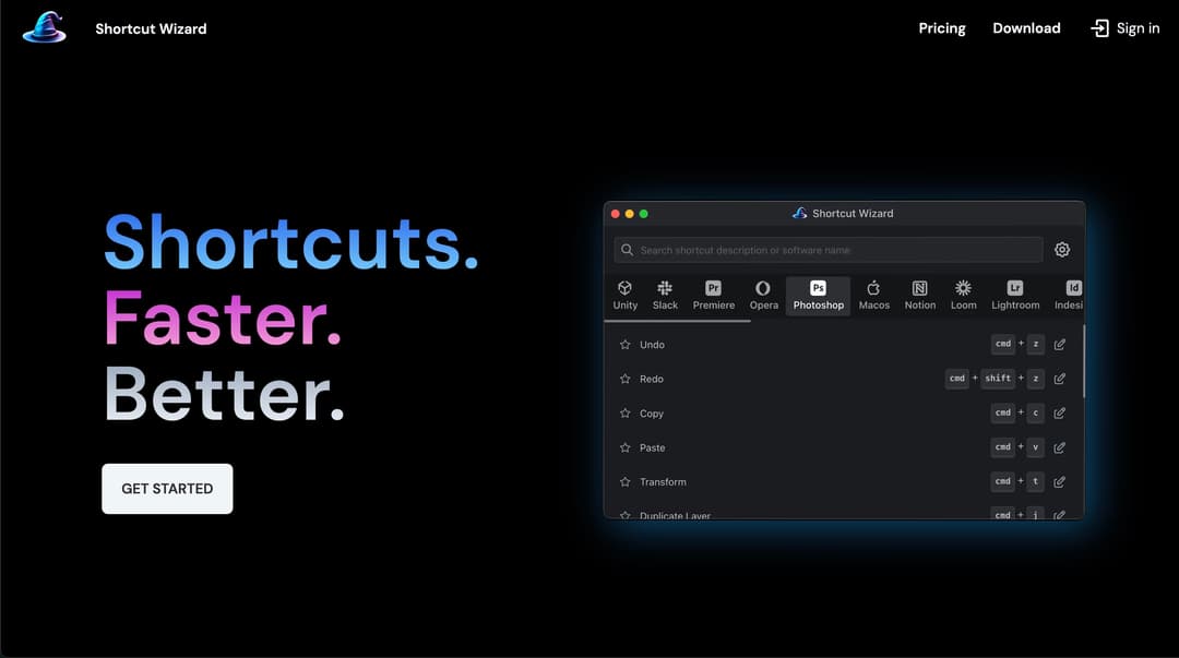 shortcut wizard